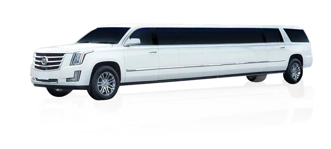 White Cadillac Escalade Jet Stretch Limousine, photo 2 for limo rental in Daingerfield, TX