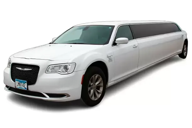 White Chrysler 300 Stretch Limousine for limo rental in Saint Paul, MN