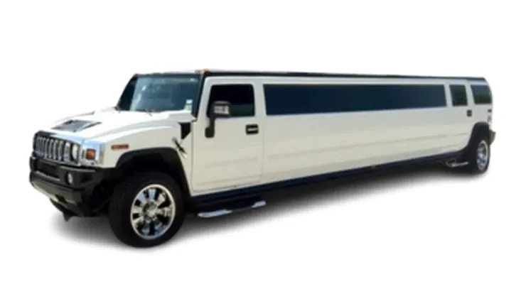 White Hummer Stretch Limousine The White Hummer Stretch Limousine, ready to rent