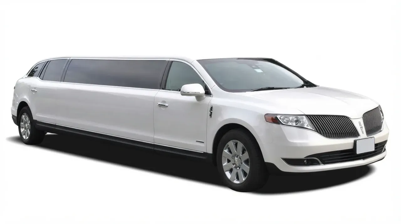 The White Lincoln MKT Limousine, ready to rent